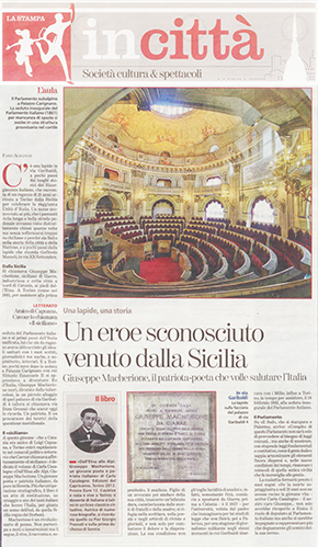 articolo la Stampa 6-3-2014 su Giuseppe Macherione